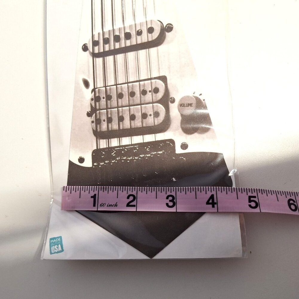 Guitar Fabric Big Guy Sticky Ties Peel Stick Sticker Tie 11" evREwares - Picture 3 of 8